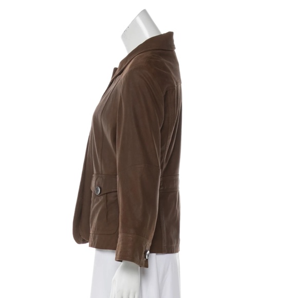 Weekend Max Mara Leather Utility Jacket - Picture 3 of 15
